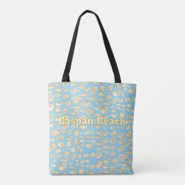 Shell- Sea of Shells - Lt Blue Tote Bag
