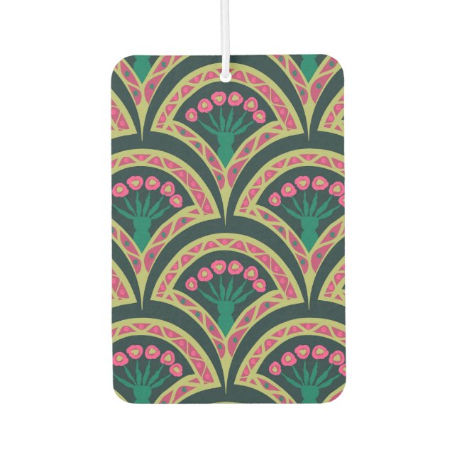 shell shaped green pattern air freshener (Front)