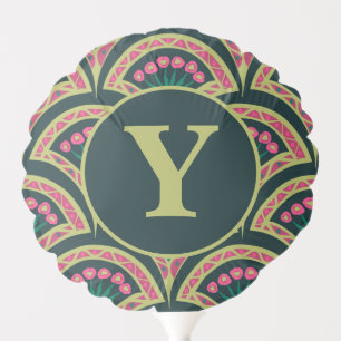 shell shaped green pattern balloon