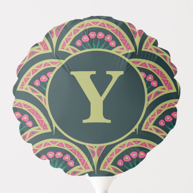shell shaped green pattern balloon (Front)