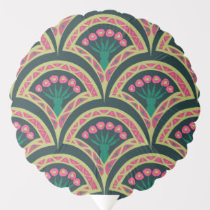 shell shaped green pattern balloon