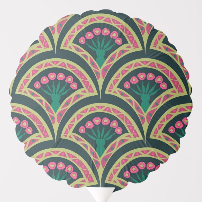 shell shaped green pattern balloon (Front)