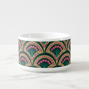 shell shaped green pattern bowl