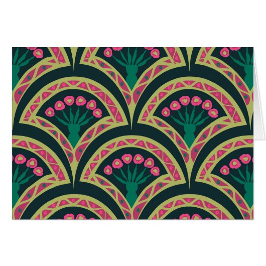 shell shaped green pattern cards (Front Horizontal)