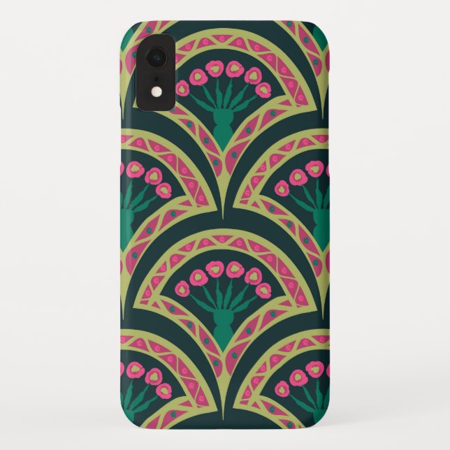 shell shaped green pattern Case-Mate iPhone case (Back)