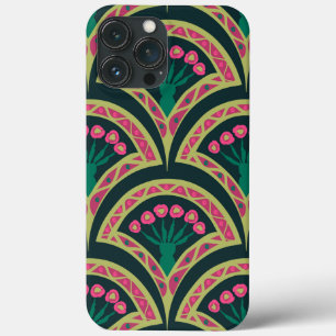 shell shaped green pattern iPhone 13 pro max case