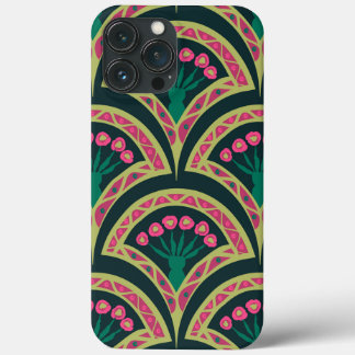shell shaped green pattern iPhone 13 pro max case