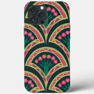 shell shaped green pattern iPhone 13 pro max case