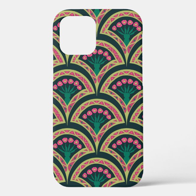 shell shaped green pattern Case-Mate iPhone case (Back)