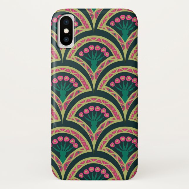 shell shaped green pattern Case-Mate iPhone case (Back)