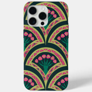shell shaped green pattern iPhone 15 pro max case