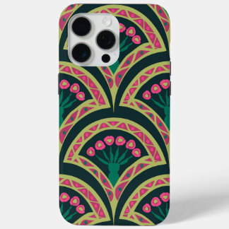 shell shaped green pattern iPhone 15 pro max case