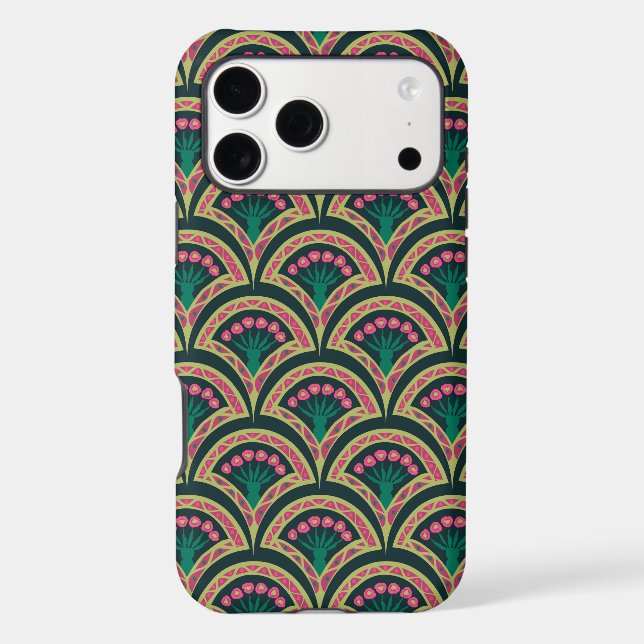 shell shaped green pattern Case-Mate iPhone case (Back)