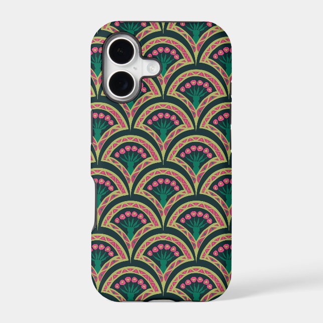 shell shaped green pattern Case-Mate iPhone case (Back)