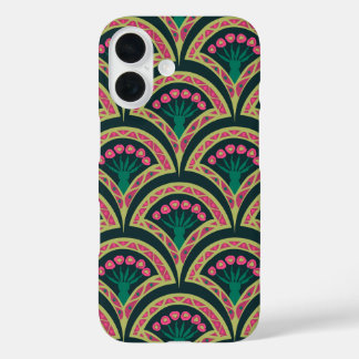 shell shaped green pattern iPhone 16 case