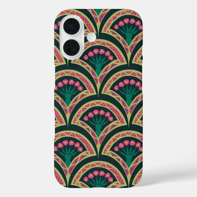 shell shaped green pattern Case-Mate iPhone case (Back)