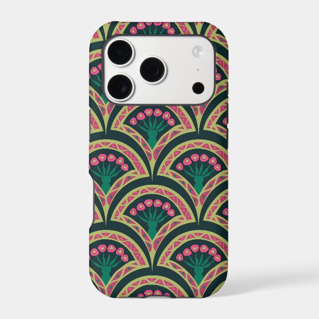 shell shaped green pattern Case-Mate iPhone case (Back)