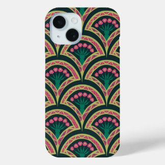 shell shaped green pattern iPhone 15 case