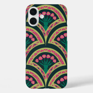 shell shaped green pattern iPhone 16 plus case