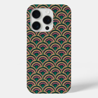 shell shaped green pattern iPhone 15 pro case
