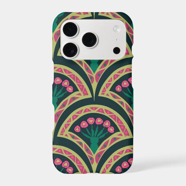 shell shaped green pattern Case-Mate iPhone case (Back)