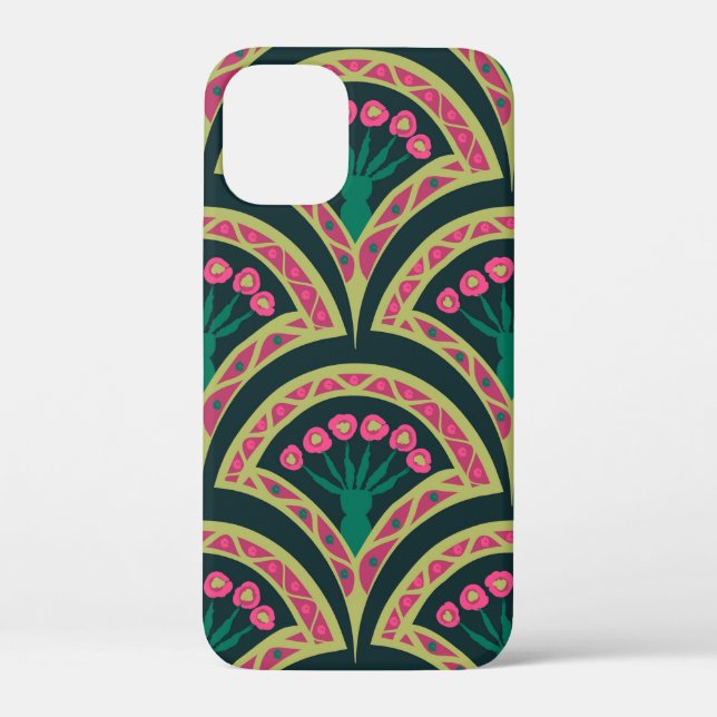 shell shaped green pattern Case-Mate iPhone case (Back)