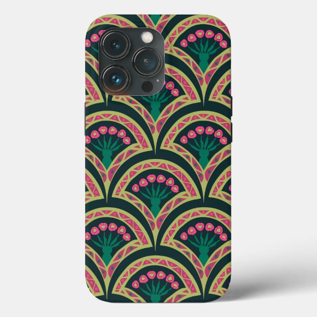shell shaped green pattern Case-Mate iPhone case (Back)