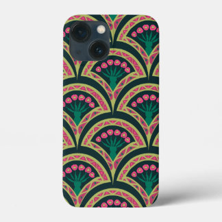 shell shaped green pattern iPhone 13 mini case