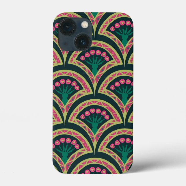 shell shaped green pattern Case-Mate iPhone case (Back)