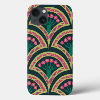 shell shaped green pattern iPhone 13 case