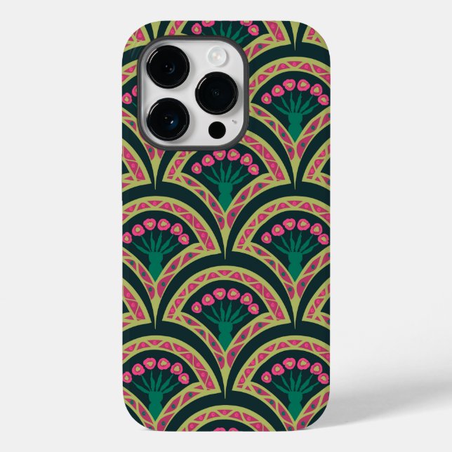 shell shaped green pattern Case-Mate iPhone case (Back)