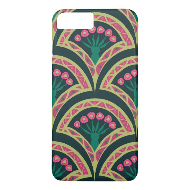 shell shaped green pattern Case-Mate iPhone case (Back)