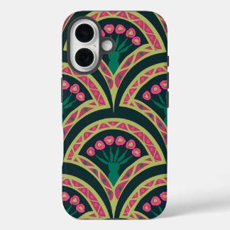 shell shaped green pattern iPhone 16 case