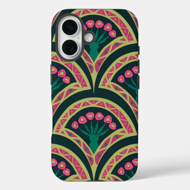 shell shaped green pattern Case-Mate iPhone case (Back)
