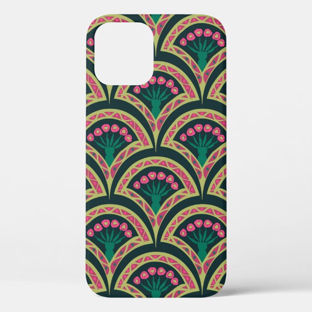 shell shaped green pattern Case-Mate iPhone case (Back)