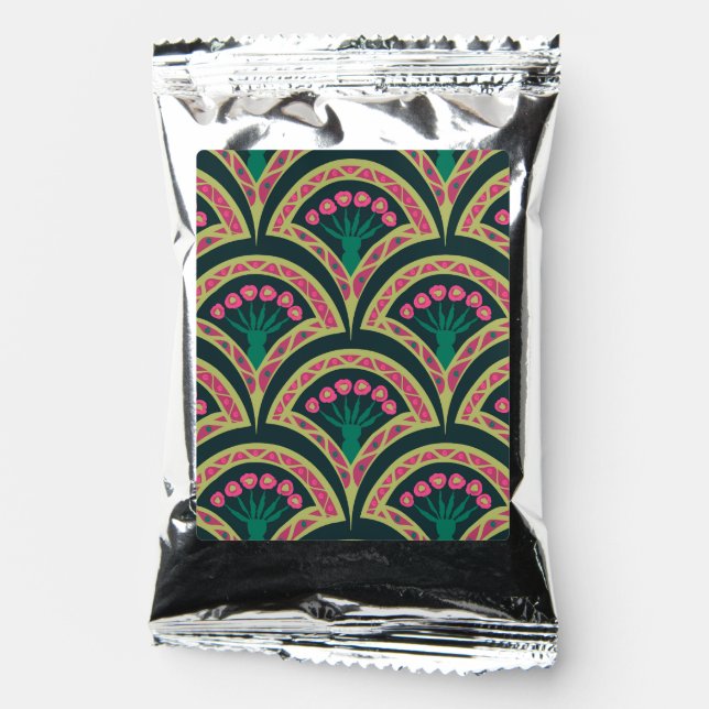 shell shaped green pattern coffee drink mix (Front)