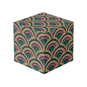 shell shaped green pattern cube