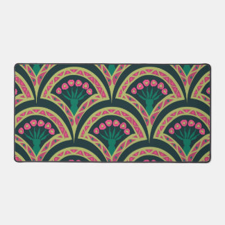 shell shaped green pattern desk mat
