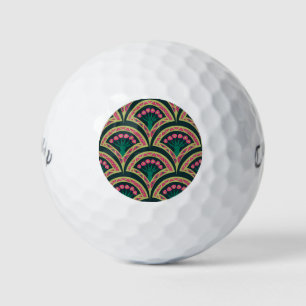 shell shaped green pattern golf balls