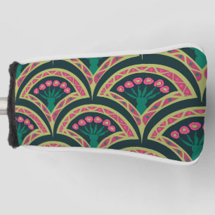 shell shaped green pattern golf head cover