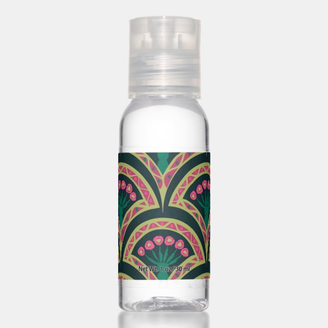 shell shaped green pattern hand sanitizer (Front)