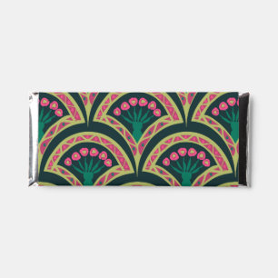 shell shaped green pattern hershey bar favors