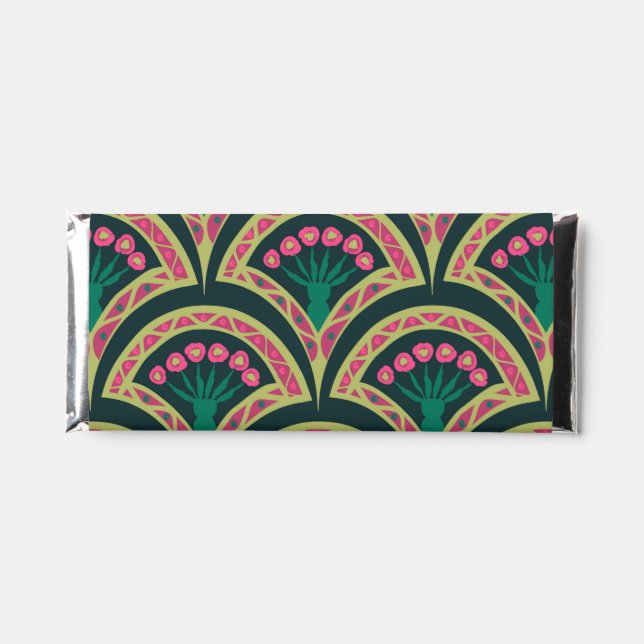 shell shaped green pattern hershey bar favors (Front)