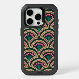 shell shaped green pattern iPhone 15 pro case