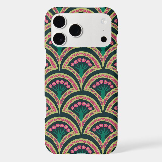 shell shaped green pattern iPhone case (Back)