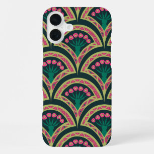 shell shaped green pattern iPhone 16 plus case