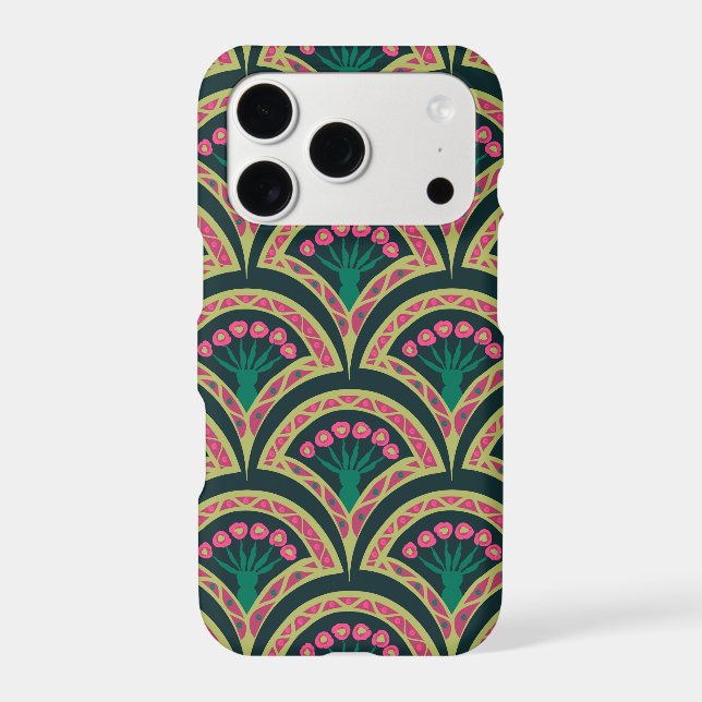 shell shaped green pattern iPhone case (Back)