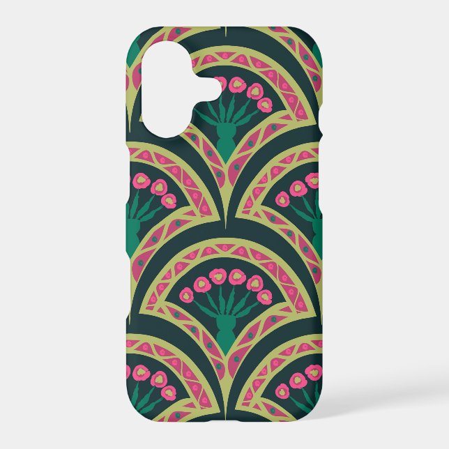 shell shaped green pattern iPhone case (Back)