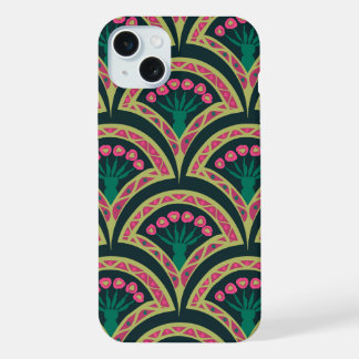 shell shaped green pattern iPhone 15 plus case