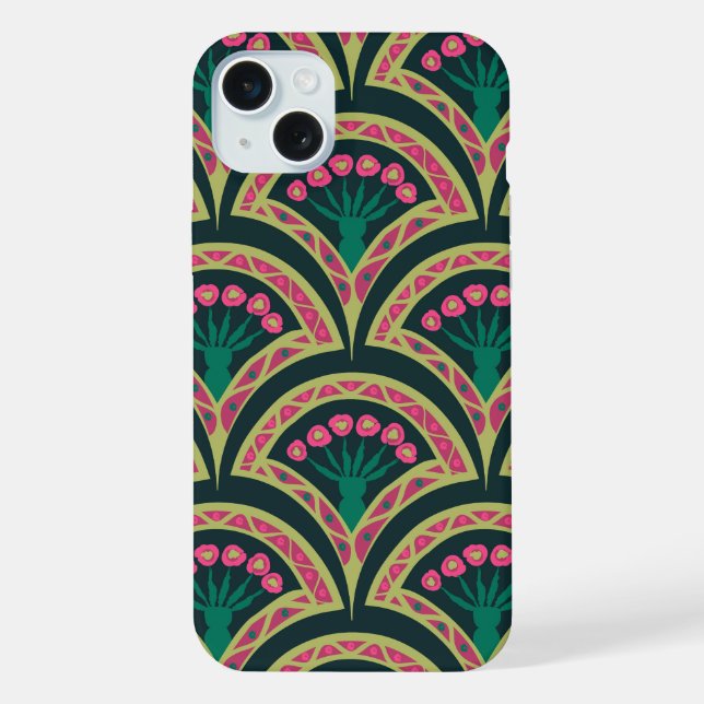 shell shaped green pattern iPhone case (Back)